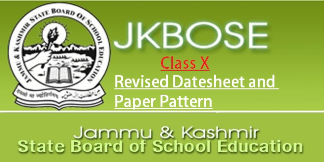Class 10th Revised Datesheet and Paper pattern