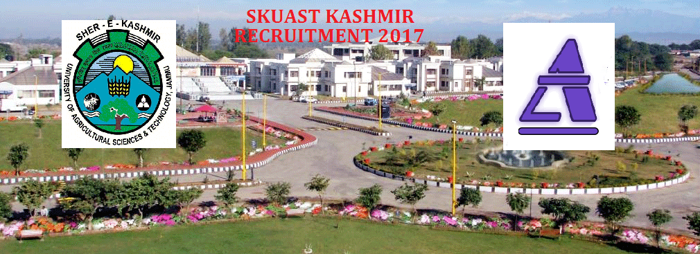 banner3 Job Opportunity at SKUAST Kashmir. Last Date 22.02.2017
