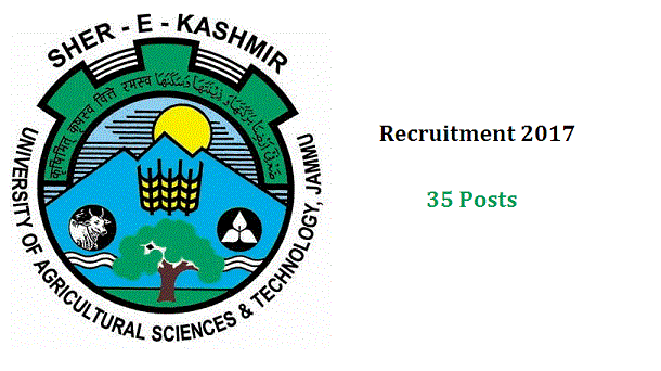 sher e kashmir university agricultural sciences technology 1 35 posts at SKUAST Srinagar. Salary upto 20,200.