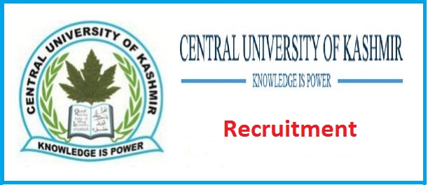 Recruitment Notification from Central University of Kashmir