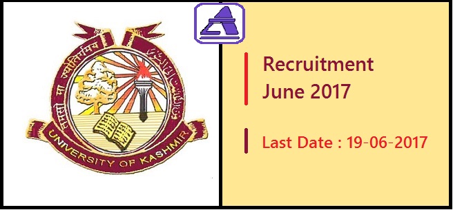 Kashmir University Recruitment June 2017: Vacancies for Lecturers and more.