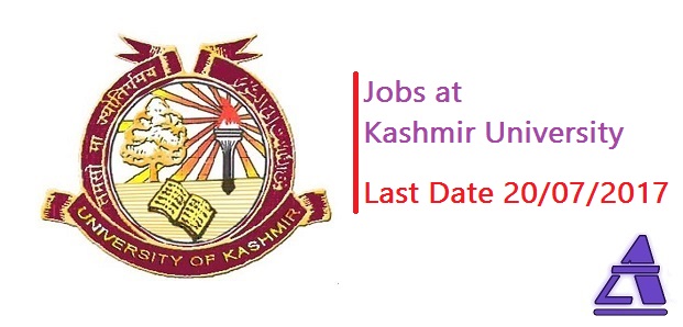Ku Logo Big 2 University of Kashmir Recruitment July 2017 | Last Date 20/07/2017