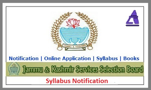Jammu and Kashmir Services Selection Board : Syllabus Notification