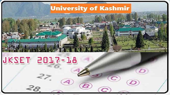 University of Kashmir | Notification regarding JKSET 2017-18