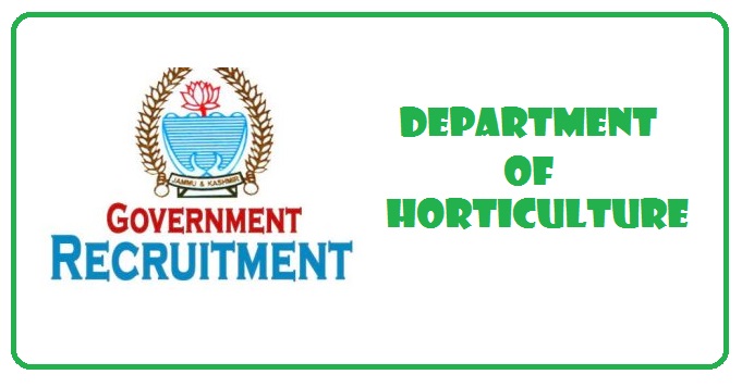 Directorate of Horticulture, Government of Jammu and Kashmir Recruitment 2018