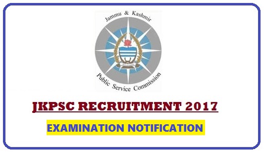 Examination Notification from Jammu and Kashmir Public Service Commission.