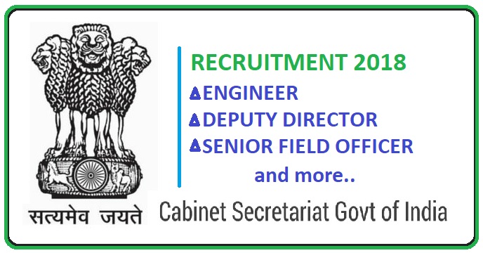 Cabinet Secretariat Govt of India recruitment 2015 Cabinet Secretariat Government of India Recruitment for Various Posts | Salary upto 67,000