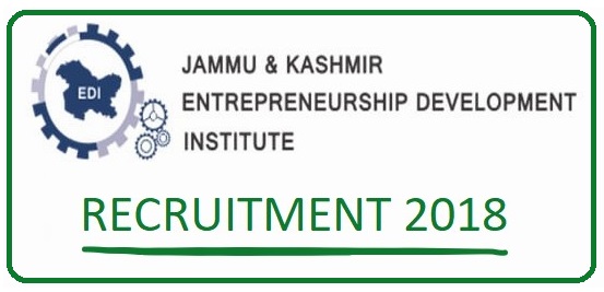 J&K Entrepreneurship Development Institute (J&KEDI) Recruitment for Various Posts