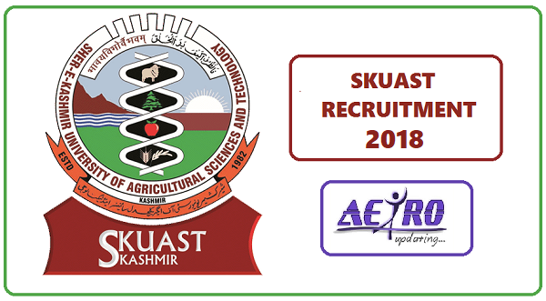 Jobs at SKUAST Kashmir | Last Date 03 February 2018