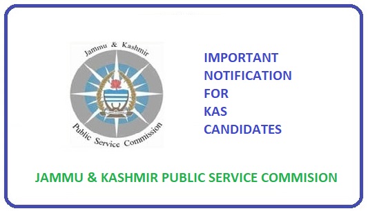 JKPSC Important Notification for Combined Competitive (Mains) Examination Candidates
