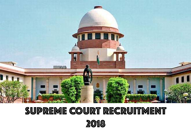 Supreme Court of India Recruitment 2018