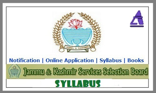 JKSSB VARIOUS POSTS JKSSB: Syllabus for the Post of Technical Assistant / Technician (010)