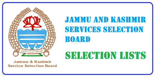 Selection list of candidates for the posts of Naib Tehsildar