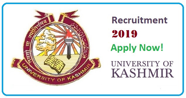 University of Kashmir Recruitment 2019