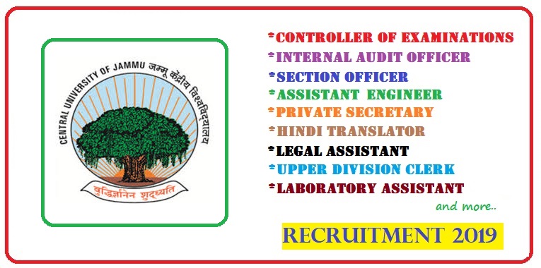 central university of kashmir. AEIROpsd 1 Central University Mega Recruitment 2019 for Various Posts
