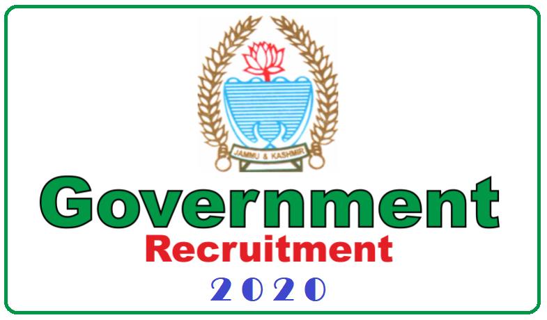 Government of Jammu and Kashmir – Recruitment for various posts