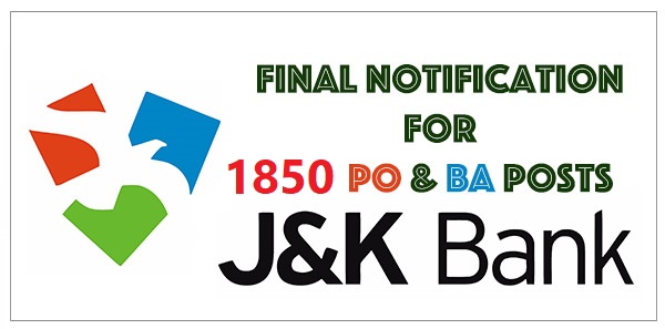 JK Bank Mega Recruitment | 1850 New Posts | Details Here