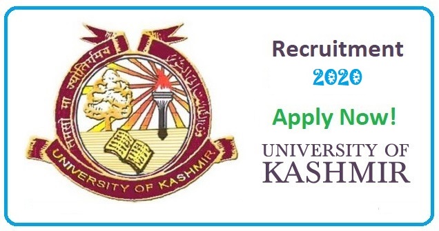 Kashmir University Recruitment for the posts of Consultants