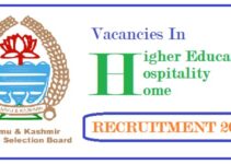 JKSSB Recruitment : Fresh Posts Advertised in Higher Education, Hospitality and Home
