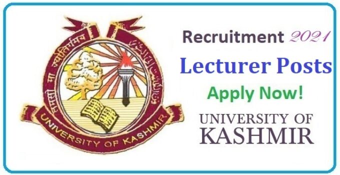 Kashmir University Logo jrf srf copy 1 University of Kashmir Walk in Notification for Lecturers Posts in Various Department