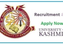 Kashmir University Recruitment for various Posts : Apply Now