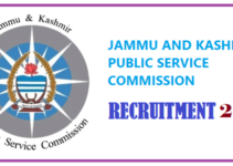 JKPSC : Recruitment Notification for Various Posts