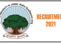 Central University of Jammu Recruitment 2021
