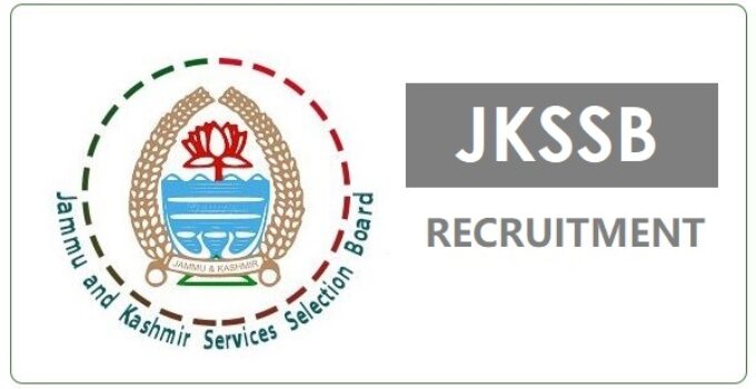 Jammu and Kashmir Services Selection Board Recruitment November 2021