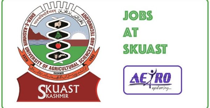skuast 2 SKAUST Kashmir Recruitment - Advertisement for Temporary positions of SRF & YP