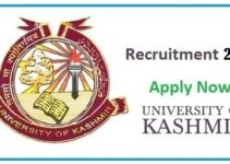Kashmir University Recruitment November 2022. Apply for Various Posts Online