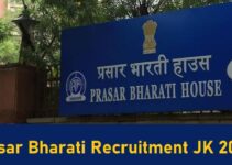 Prasar Bharati Recruitment 2022 : Apply for Various Posts in JK Now
