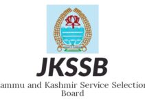 JKSSB : Advertisement for Various District Cadre posts