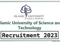 Islamic University of Science and Technology Recruitment 2023