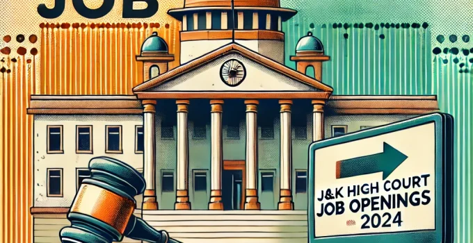 New Job Opportunities: Apply for Junior Assistant, Steno-Typist, System Officer, and System Assistant Positions in the J&K Judiciary